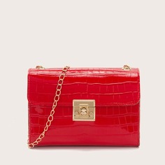 На цепочке Одноцветный Модный Сумка через плечо Shein