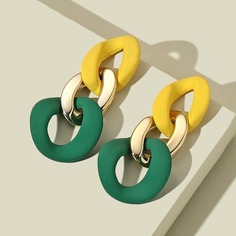 Контрастные серьги в форме цепи Shein