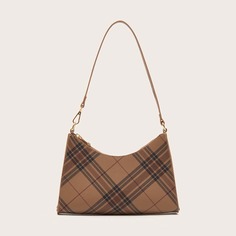 Сумка-багет в клетку Shein