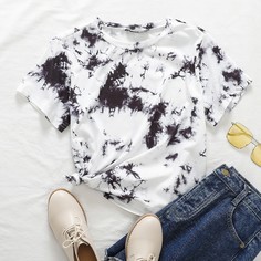 тай дай Повседневный Футболки Shein