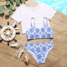 3 пакета бикини и накидка для девочек Shein