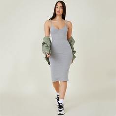 Однотонное облегающее платье Shein