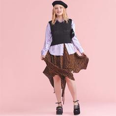 Асимметричная юбка с принтом зебры Shein