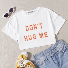 Лозунг Повседневный Футболки Shein