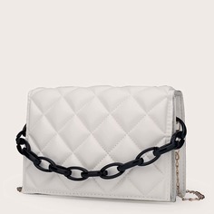 На цепочке стеганая Модный Сумка Shein
