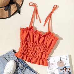 Простой топ со складками Shein