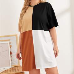 Контрастное платье размера плюс Shein