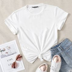 Футболка с коротким рукавом Shein