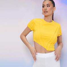 Асимметричная короткая футболка Shein