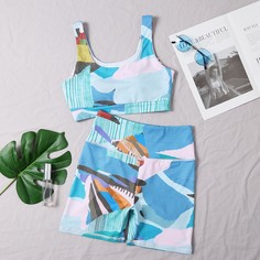 Полосатый Спортивный комплектный костюм Shein