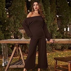 Одноцветный Повседневный Повседневный костюм Shein