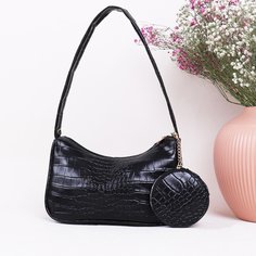 Сумка на плечо с кошельком и крокодиловым узором Shein