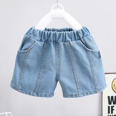 Джинсовые шорты с эластичной талией для мальчиков Shein