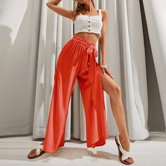 Широкие брюки с разрезом Shein