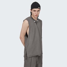 Мужская майка с вышивкой китайского иероглифа Shein