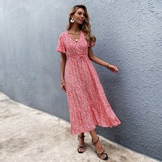 Платье с цветочным принтом Shein