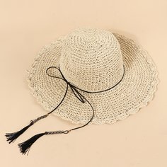 Соломенная шляпа с бантом Shein