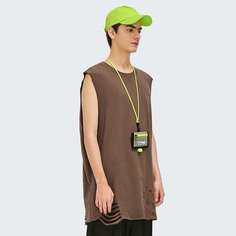 Мужская рваная майка Shein