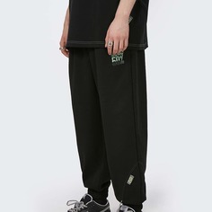 Мужские спортивные брюки на кулиске с текстовым принтом Shein