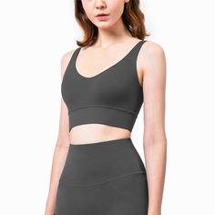 Одноцветный Спортивные бюстгальтеры Shein