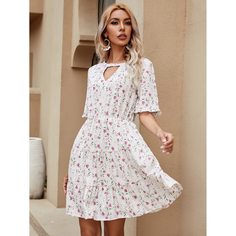 Платье с цветочным принтом Shein