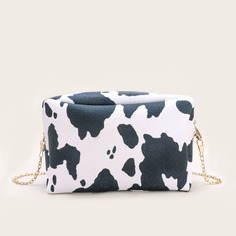 Сумка с рисунком коровы и цепочкой Shein