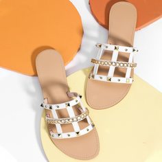 с заклепками Одноцветный Стиль панк Сандалии/босоножки Shein