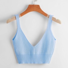 Вязаный кроп топ Shein