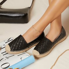 Стеганые эспадрильи из искусственной кожи Shein