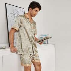 Принт Повседневный Мужская домашняя одежда Shein