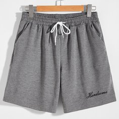 на кулиске буква Повседневный Мужские шорты Shein