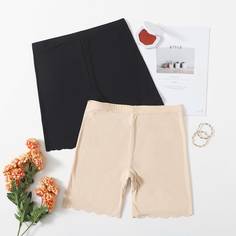 2шт Бесшовные корректирующие шорты Shein
