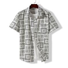 Мужская рубашка с принтом пейсли без футболки Shein