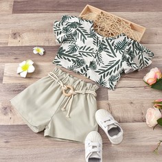 Пояс Растения Бохо Комплект из двух предметов для девочек Shein