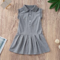 Стильное платье с оборками для девочек Shein