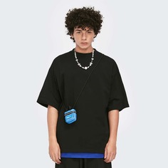 Мужская футболка с воротником-стойкой без ожерелья Shein