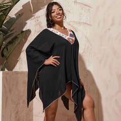 Накидка вязанная крючком размера плюс Shein