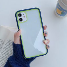 Контрастный прозрачный чехол для телефона Shein