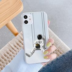 Прозрачный чехол для телефона с узором астронавта Shein