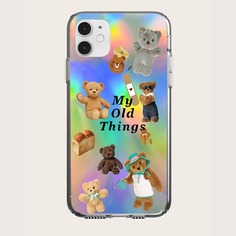 Лазерный чехол для телефона с узором медведя Shein