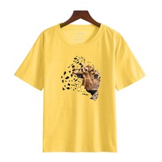 Животный Повседневный Футболки Shein