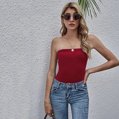 Облегающее боди без бретелек Shein