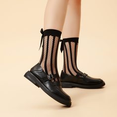 Сетчатые носки с бантом Shein