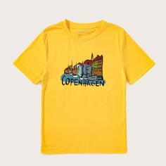 Графический Повседневный Футболки Shein