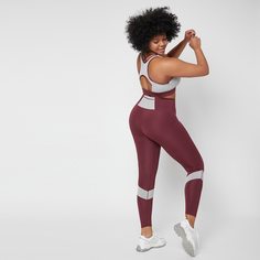 Спортивный бюстгальтер и леггинсы размера плюс Shein