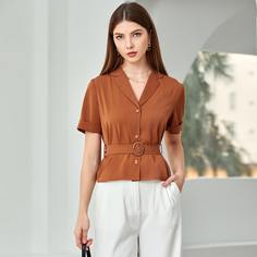 Пояс Одноцветный Элегантный Блузы Shein