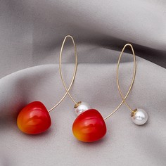 Серьги с вишней и искусственным жемчугом Shein