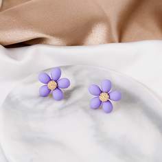 Серьги-гвоздики в форме цветка Shein