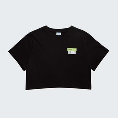 Короткая футболка с заплатками Shein