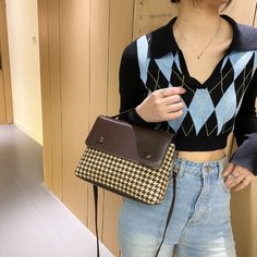 Сумка-сэтчел с узором "хаундстут Shein
